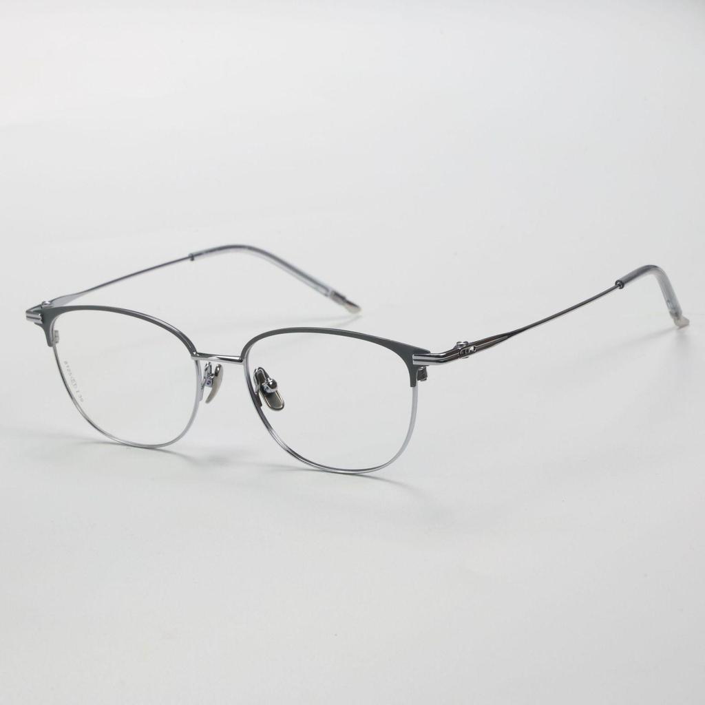 Women's Fashionable Pure Titanium Myopia Glasses Frame, Thin Eyebrow Design - Fits Prescription Lenses, Style 8125