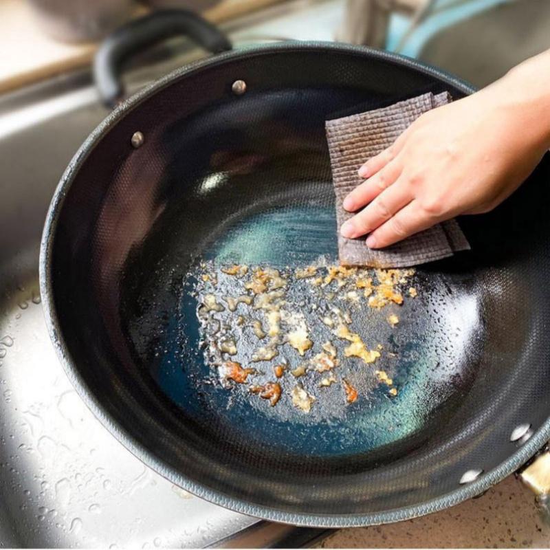 1 rolă = 25 bucăți de pânză de bucătărie, perie de unică folosință pentru oală, veselă, cârpă rezistentă la uzură, fără deteriorare a oalei și a bolului, fără lipire de ulei