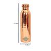 Copper Shine Finish Water Bottle – 600 ML, Pure Copper Bottle for Ayurvedic Health Benefits, Drinkware, Stylish Design