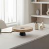 Travertine Stone Platter Versatile Serving Bowl Elevated for Sideboard, Hosts