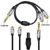 Auditory Cable Converter 6.35 Male to 2x 3.5 Female Splitter for Headphone