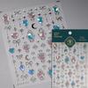 1pcs 5D Relief Colorful Star Nail Art Stickers Multi Macaron Mangxing Nail Decorations Self Adhesive Decals Accessories
