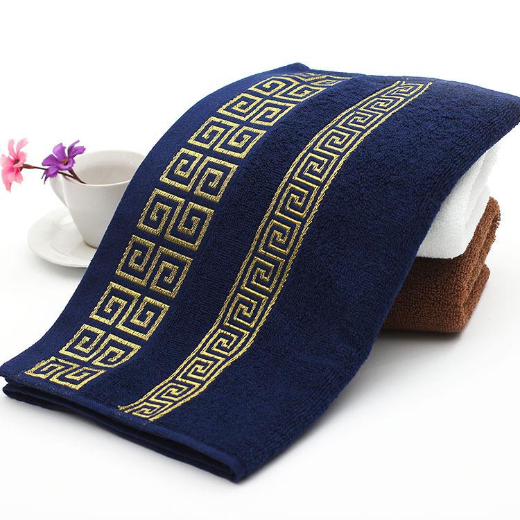 100% Cotton High Quality Face Bath Towels White Blue Bathroom Soft Feel Highly Absorbent Shower Hotel Towel Multi-Color 75X35Cm