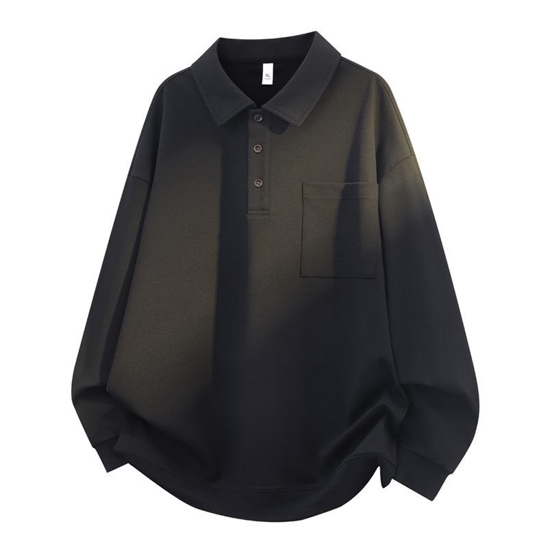 2025 Autumn Men's Trendy Round Neck Lapel Sweatshirt with Pockets