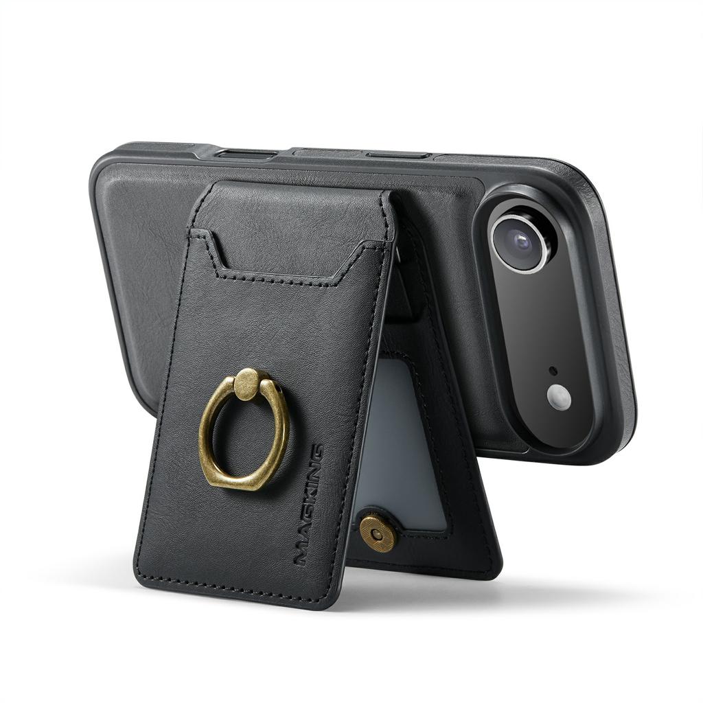 MAGKING K1 Series For iPhone Air Magnetic Case PC+TPU+PU Phone Cover with Card Holder