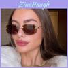 Metal Frame Square Sunglasses For Women Men Uv400 Protection Outdoor Fashion Accessories