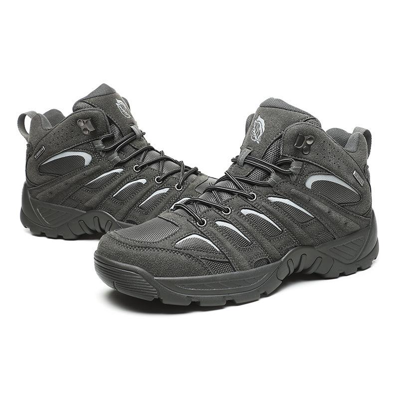 

2024 spring single shoes hiking shoes outdoor men s shoes battlefield training hiking boots sports shoes boots wear-resistant 40 серый