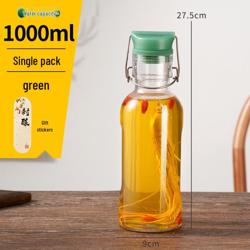 High-Grade Thick Glass Wine Bottle for Long-Term Baijiu Storage, Sealed and Durable