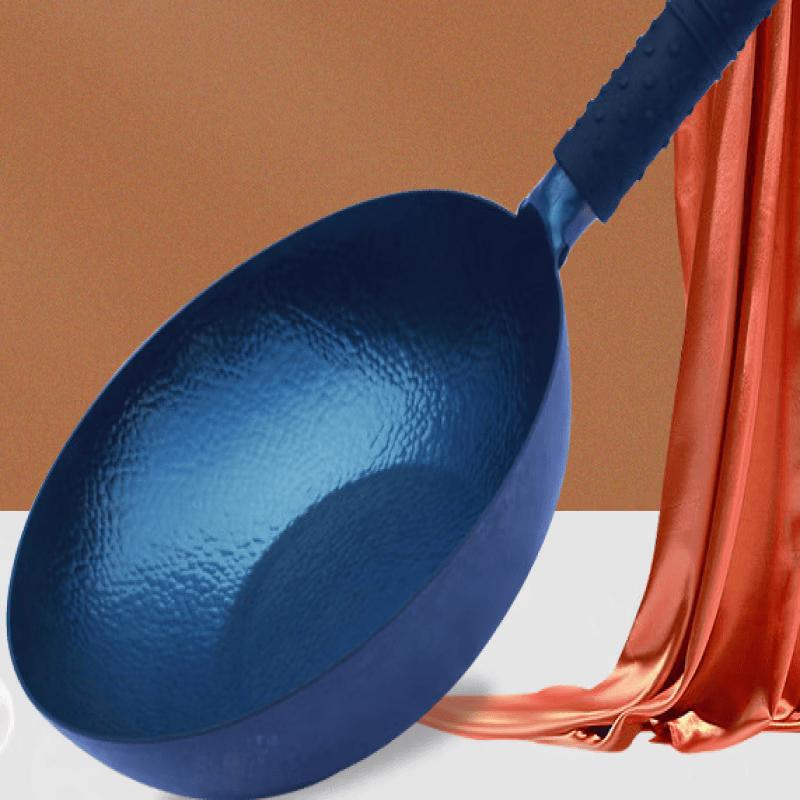 Wutuo Fish Scale Non-stick Iron Wok for Induction Cooktops