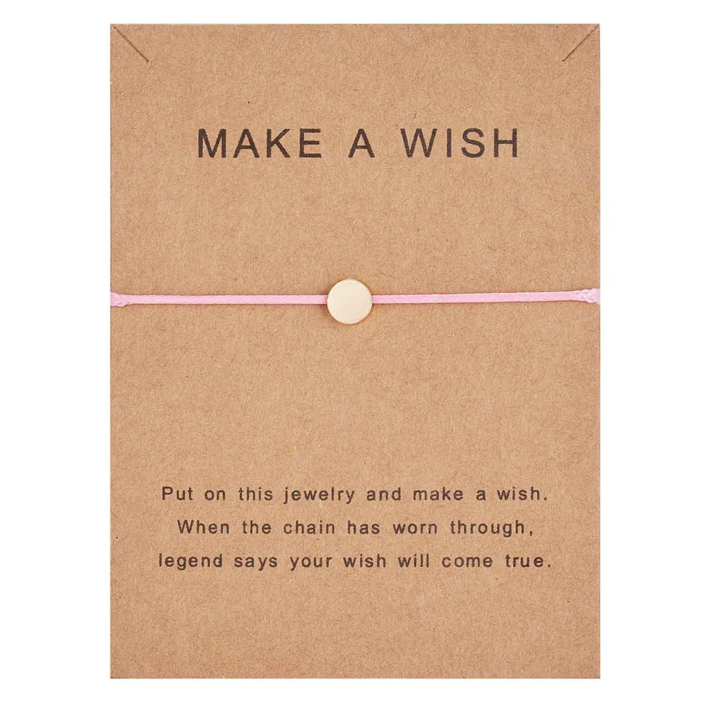 Make a Wish Crown Five-stars Cross Heart Woven Paper Card Bracelet Adjustable Lucky Red String Bracelets Femme Jewelry
