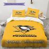 Name Custom Pittsburgh Penguins Pattern Bedding Set Quilt Cover Pillowcase Home Decor Gift (1 * duvet cover + 2 * pillowcase, without core)