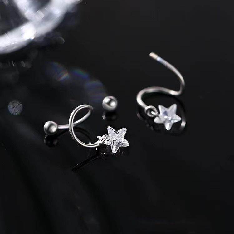2023 Hot-Selling Luxury 925 Sterling Silver Star Stud Earrings for Women