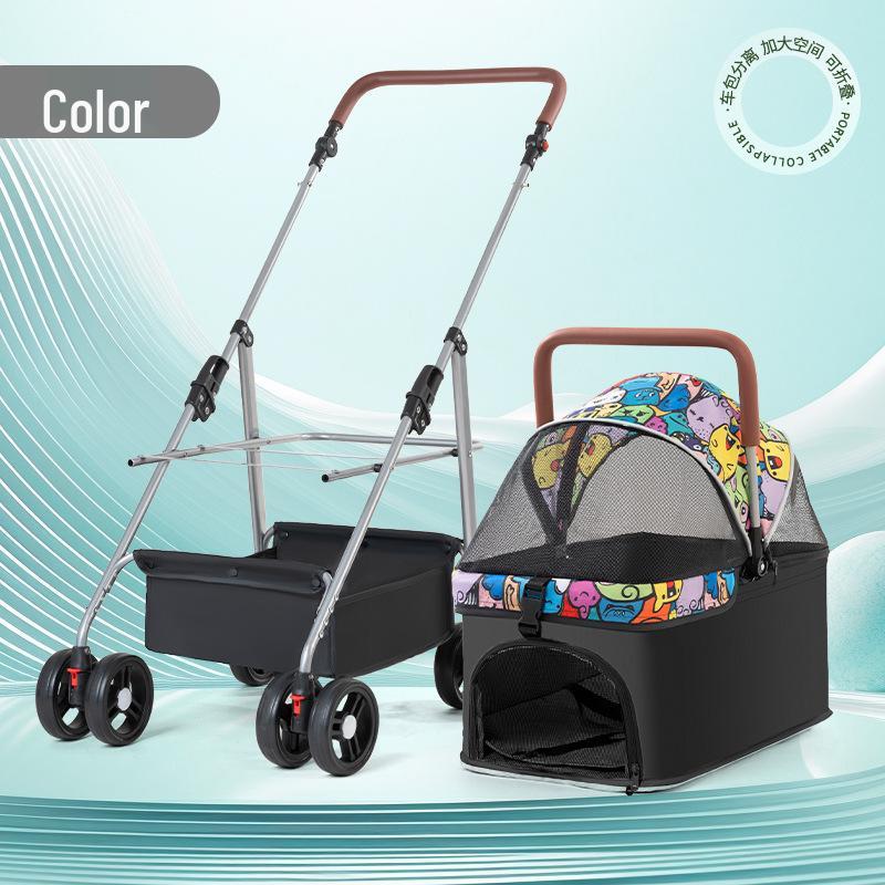 Compact Foldable Pet Stroller for Dogs and Cats