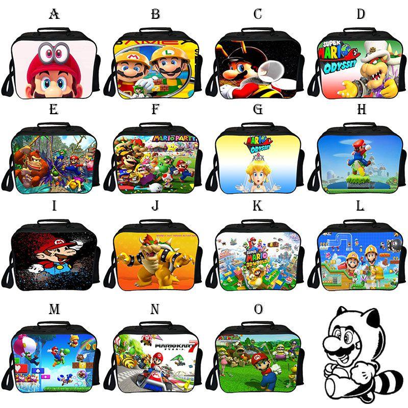 Mario Insulated Lunch Bag With Adjustable Shoulder Strap And Large Capacity Design