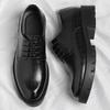 Neue Luxus Herren Brogues Leder Schuhe mit Absatz Männer Größenerhöhung Einlegesohle 8cm/10cm Schwarz Formell Business Hochzeit Arbeit Herrenschuhe