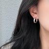 Korean Style Retro C-Shaped S925 Sterling Silver Earrings