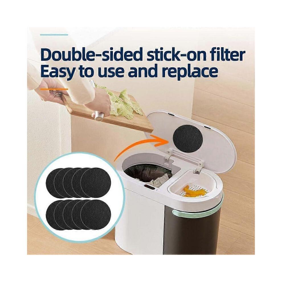 10Pcs Charcoal Filter for Compost Bucket 6.7 Inch Kitchen Activated Carbon Compost Bin Filter Replace for Countertop Bin