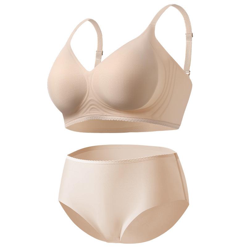 Thin underwear camellia cool feeling breathable comfortable seamless liquid foundation underwear women's small breasts gather soft support bra