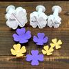 Set of 3 DIY Fondant Mold Multi-Shapes Fondant Stamps Kitchen Baking Tools Plastic Material Baking Supplies for Children