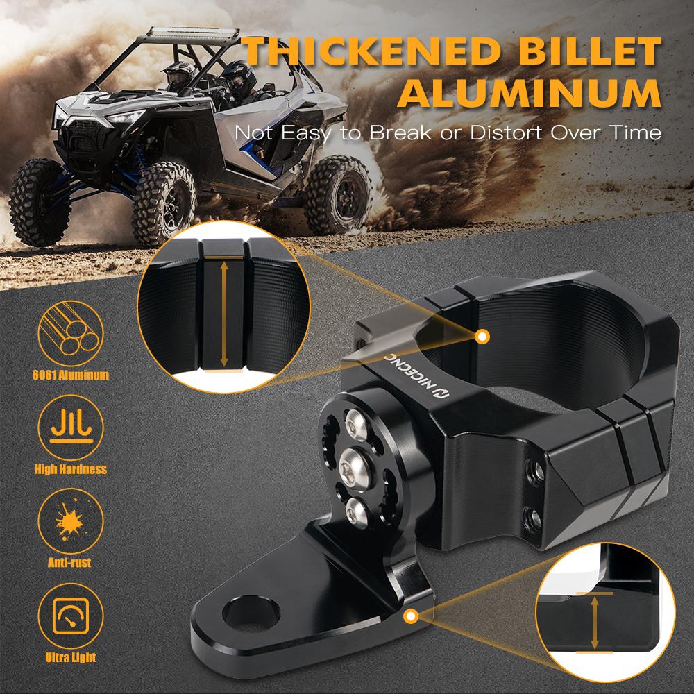 NiceCNC UTV ATV 1.75"-2" LED Light Flag Mount Bracket for Polaris RZR 1000 Can-Am Maverick X3 Yamaha Wolverine Universal Parts