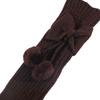 Women Girls Fashion Knitted Leg Warmers Cable Knit Footless Boot Socks Winter Kawaii Leg Sleeves with Balls