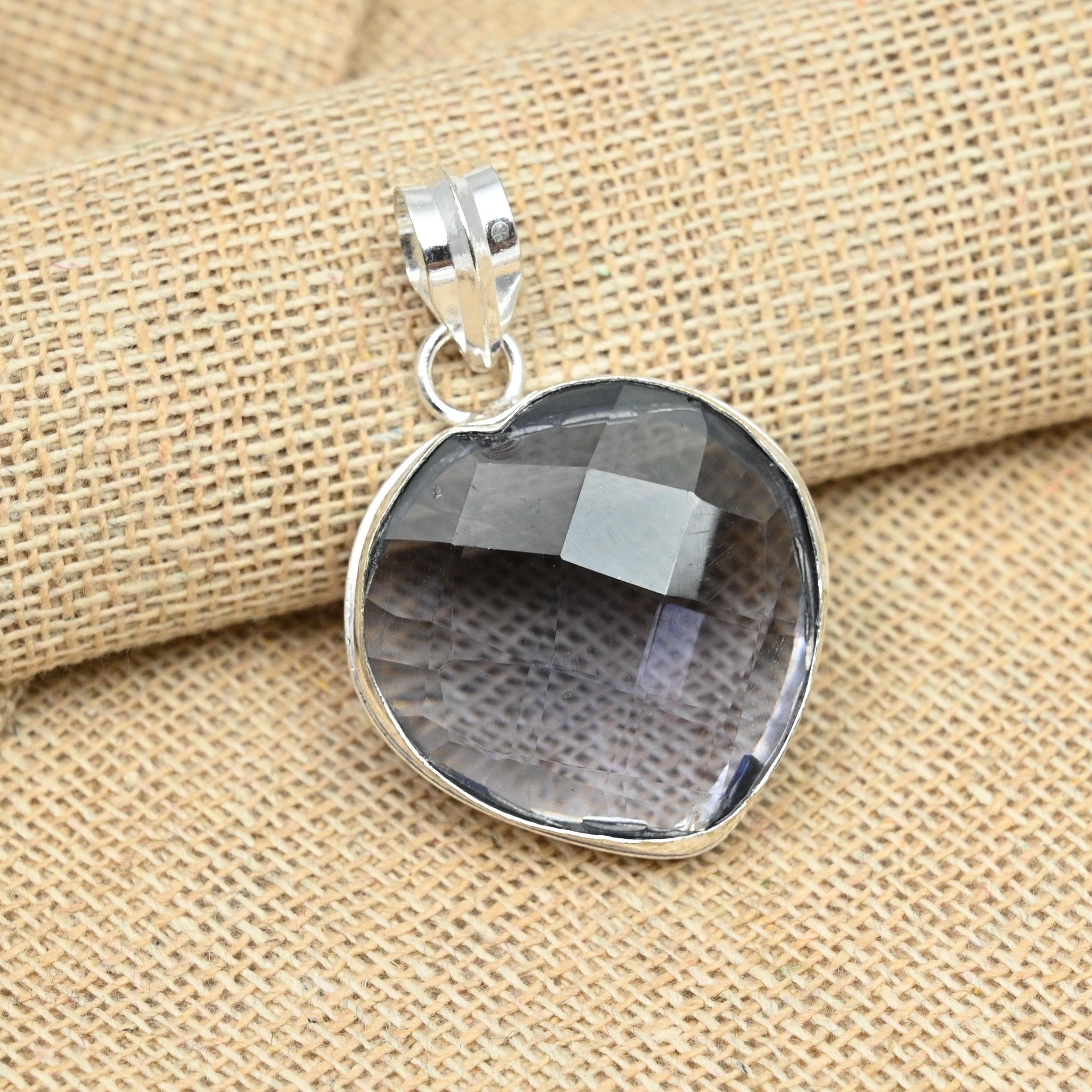 

Привлекательный танзанит, драгоценный камень, твердый кулон из стерлингового серебра 925 пробы, подвеска ручной работы, женские ювелирные изделия 1.96 Inches фиолетовый