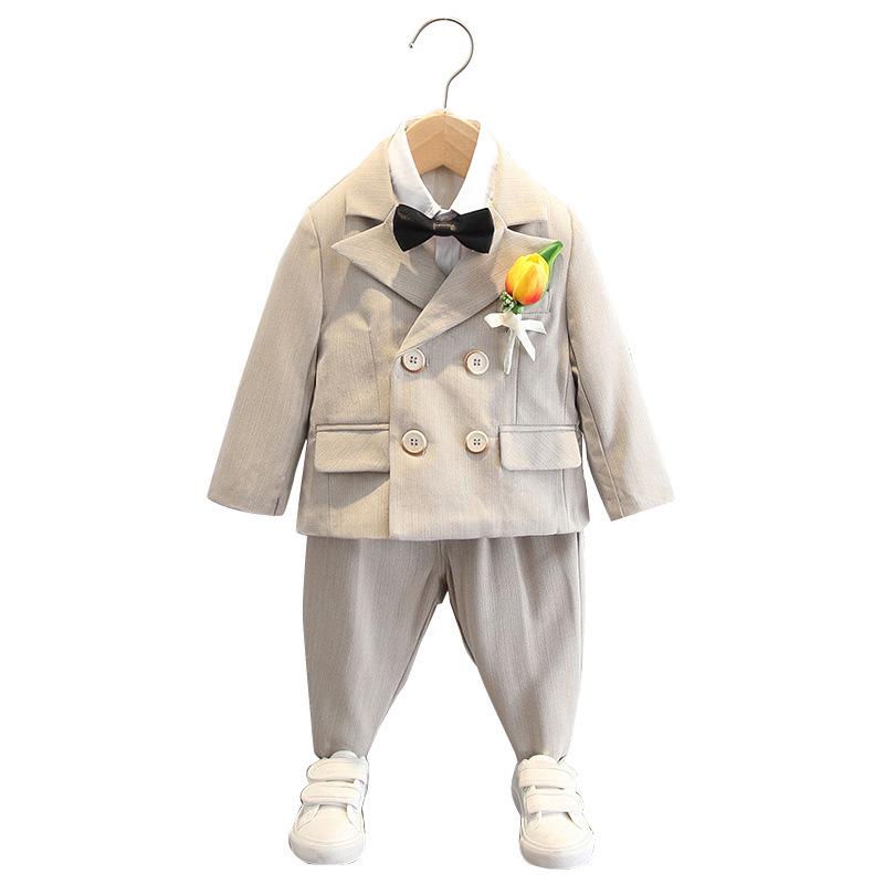 Jungen Dreiteiliger Festanzug mit Weste - Pageboy Geburtstagsoutfit