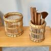 Tabletop Storage Makeup Brush Container Natural Materials Storage Basket  School