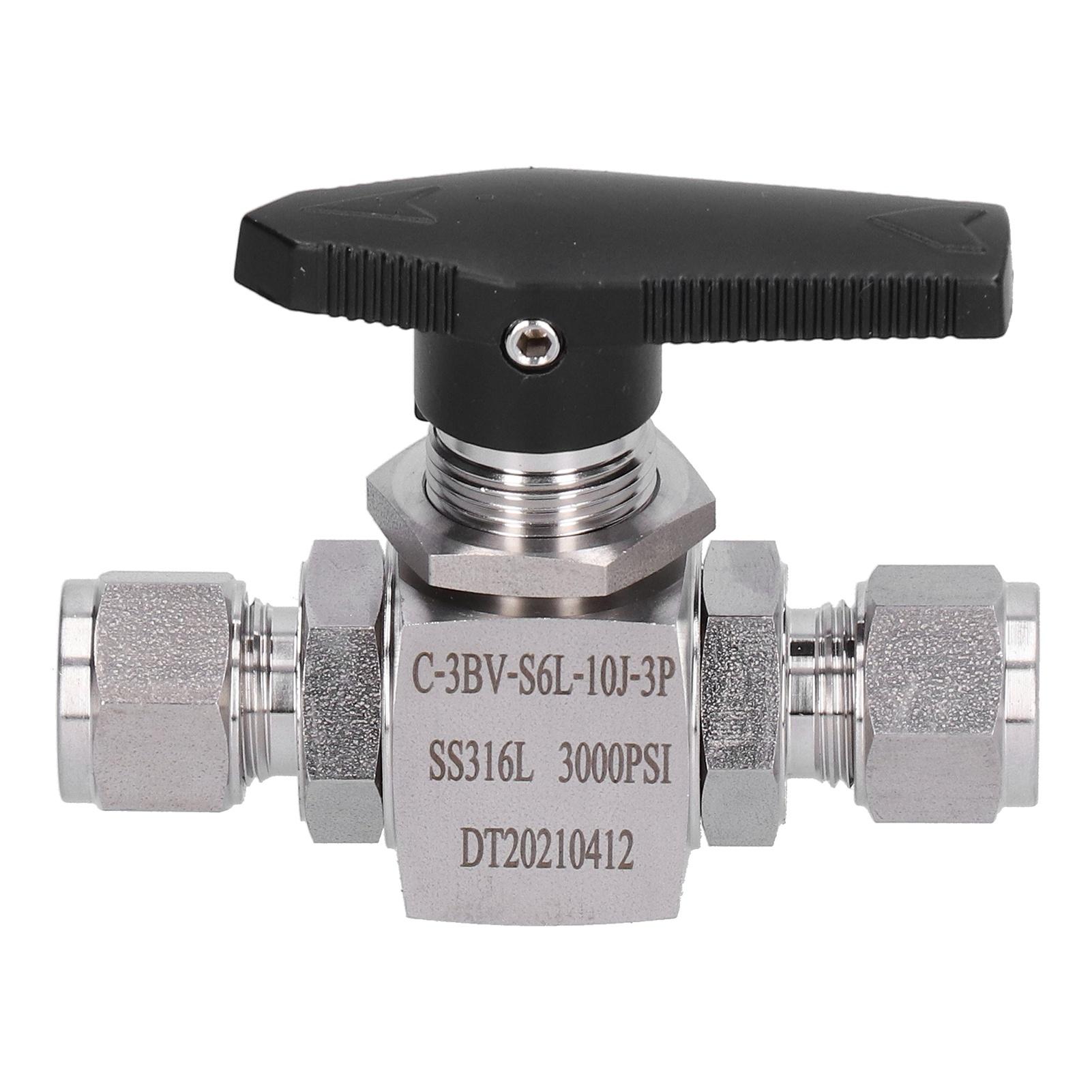 

Ball Valve Stainless Steel 316L 3‑Piece Mini Female Replacement Switch Device 10mm