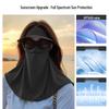 Women's Anti-UV Sun Protection Ice Silk Face Mask, Full Neck Hat for Cycling