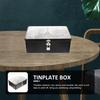 DECHOUS Tin Storage Box with Lock, Vintage Style, For Accessories, Keepsakes