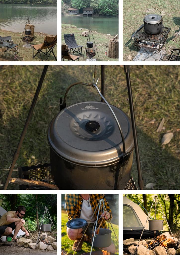 CAMPING MOON Aluminum Hanging Pot, Small, 2.6L, MC220