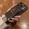 Luxury Leather 3D Bear Wristband Protective Phone Case For iPhone 15 14 13 Pro Max 11 12 Shockproof Cover