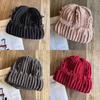 Color With Solid Hole Knitted Hat For Men Women Winter Street Headgear Fashion