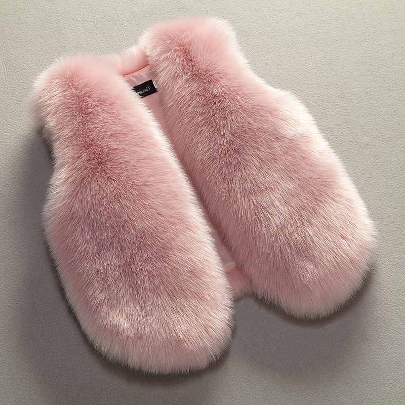 2024 Herbst/Winter Kinder Kunstfuchsfell Umhangweste, Unisex Modell 02