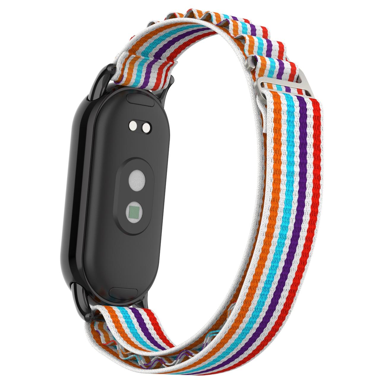 

Nylon Watch Band for Xiaomi Smart Band 9 NFC/9/8 NFC/8 Wrist Strap with Black Connector Colorful