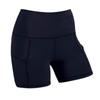 High Waisted Yoga Running Compression Shorts With Side Pockets