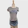 BM Style Pure Gray San Francisco Letter Round Neck Short-Sleeve T-Shirt - Women's Summer Fashion