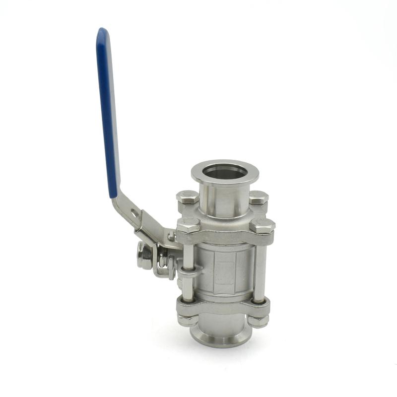 KF16 KF25 KF40 KF50 3-piece High Vacuum Manual Ball Valve SUS304 Stainless Steel KF Vacuum Ball Valve