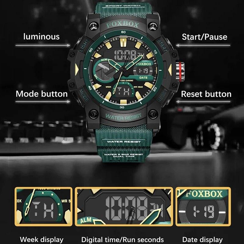 Fashion Digital Watches For Men Top Brand Luxury Military Waterproof Watch Men Casual Sport Dual Display Watch Montre Homme
