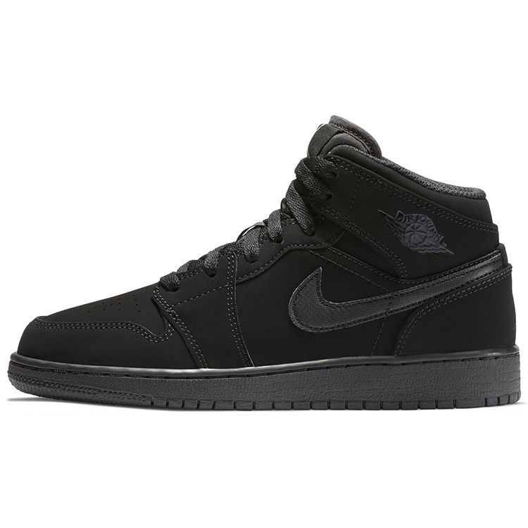 

Кроссовки Air Jordan 1 Mid BG Black Kids Белый 554725-040