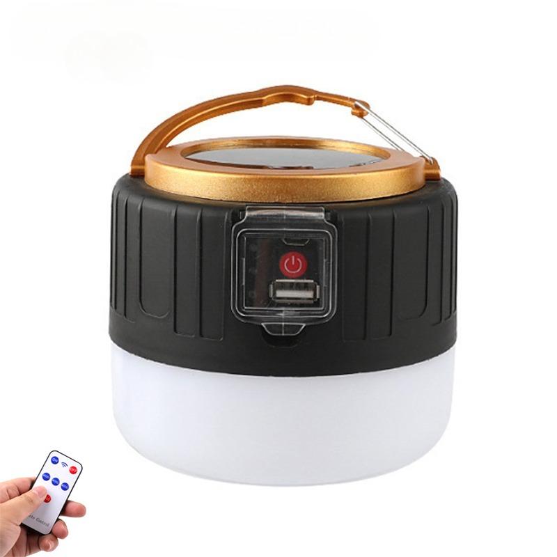 Outdoor Solar Camping Light LED Rechargeable Lamp Emergency Torch with Hook Portable Waterproof Lantern for Fishing Hiking Light