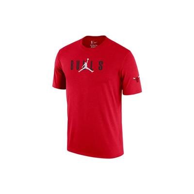 T-shirt de sport à manches courtes avec imprimé du logo des Chicago Bulls pour hommes Hauts Rouge DA6507-657