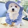 Plaid Pet Dog Hat Cute Sun Dog Hat Sun Hat Dog Sun Hat With Rope Adjustment