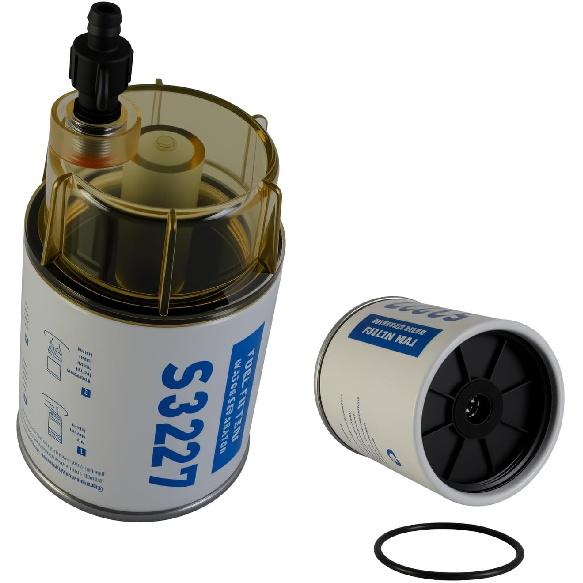 S3227 Fuel Filter Marine Fuel Water Separator With Clear Bowl Replacement For Marine Outboard Motor Mercury Replace# S3227 320R 490R-RAC-01 18-7948