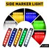 Red Amber Marker Lights 6LED Clearance Side Light Trailer Truck RV Waterproof