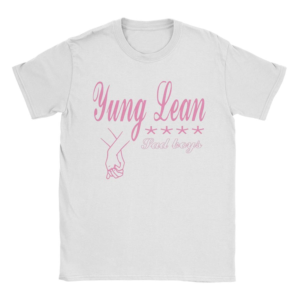 Printed Yung Lean Sad Boys Hands Pink  T Shirt for Men Women  Pure Cotton T-shirts Short Sleeve Tops