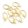 10pcs 19x11mm High Quality Classic 8 Colors Plated Brass French Earring Hooks Wire Settings Base Settings Whole Sale