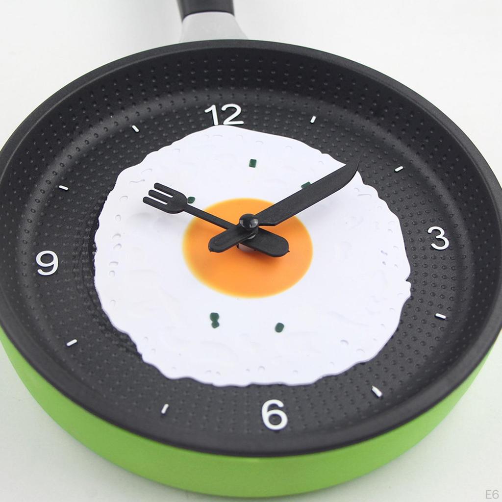 Creative Frying Pan Wall Clock for Contemporary Home Decor