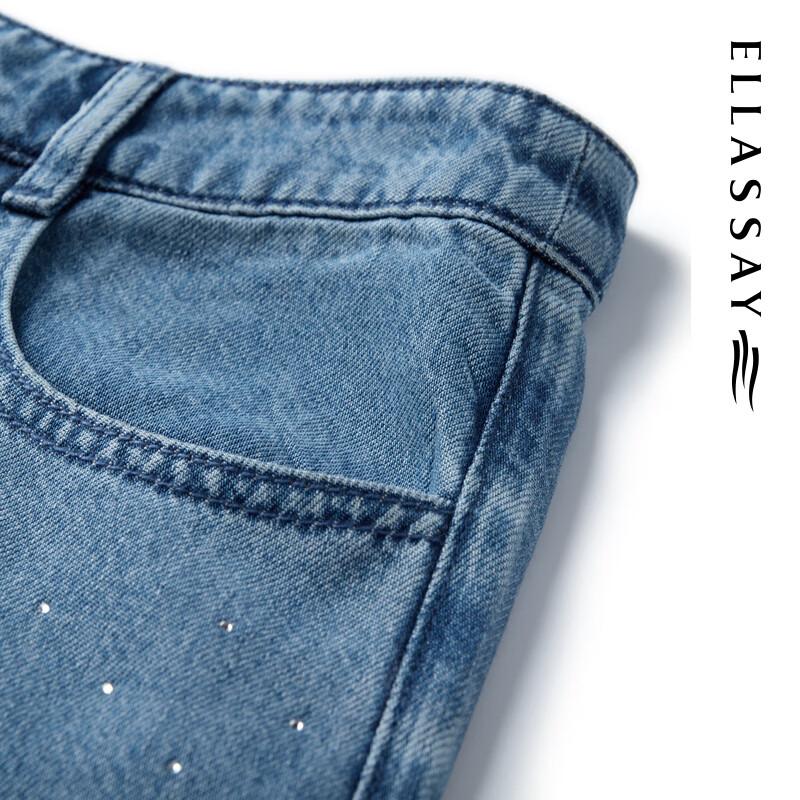 ELLASSAY Women's 2025 Autumn 100% Lyocell Straight Leg Jeans